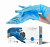 Перчатки BENOVY ТPE из термопластичного эластомера, текстурированные, голубые, размер L, 100пар 